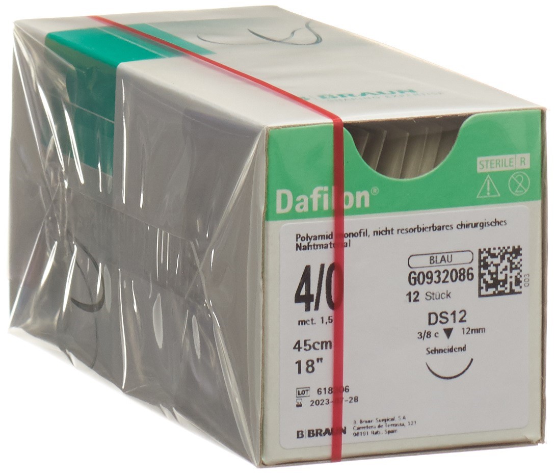 DAFILON 45cm bleu DS 12 4-0 12 pce