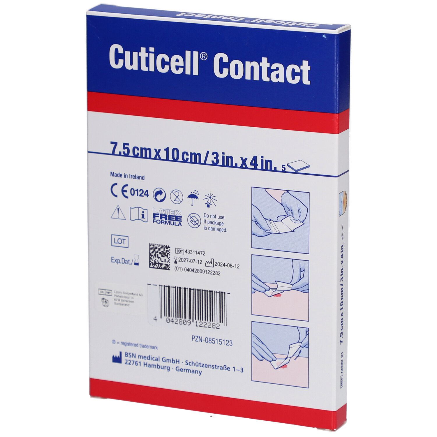 Wundkontaktschicht Cuticell Contact (7.5x10cm)