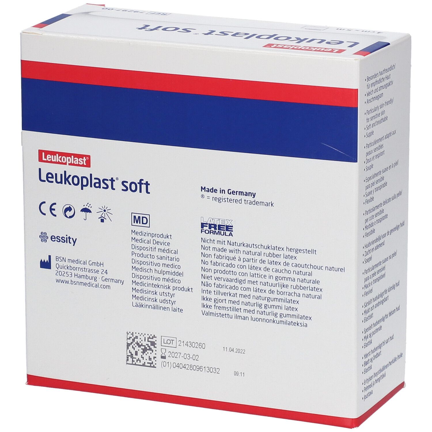 LEUKOPLAST Soft 4cmx5m Rolle