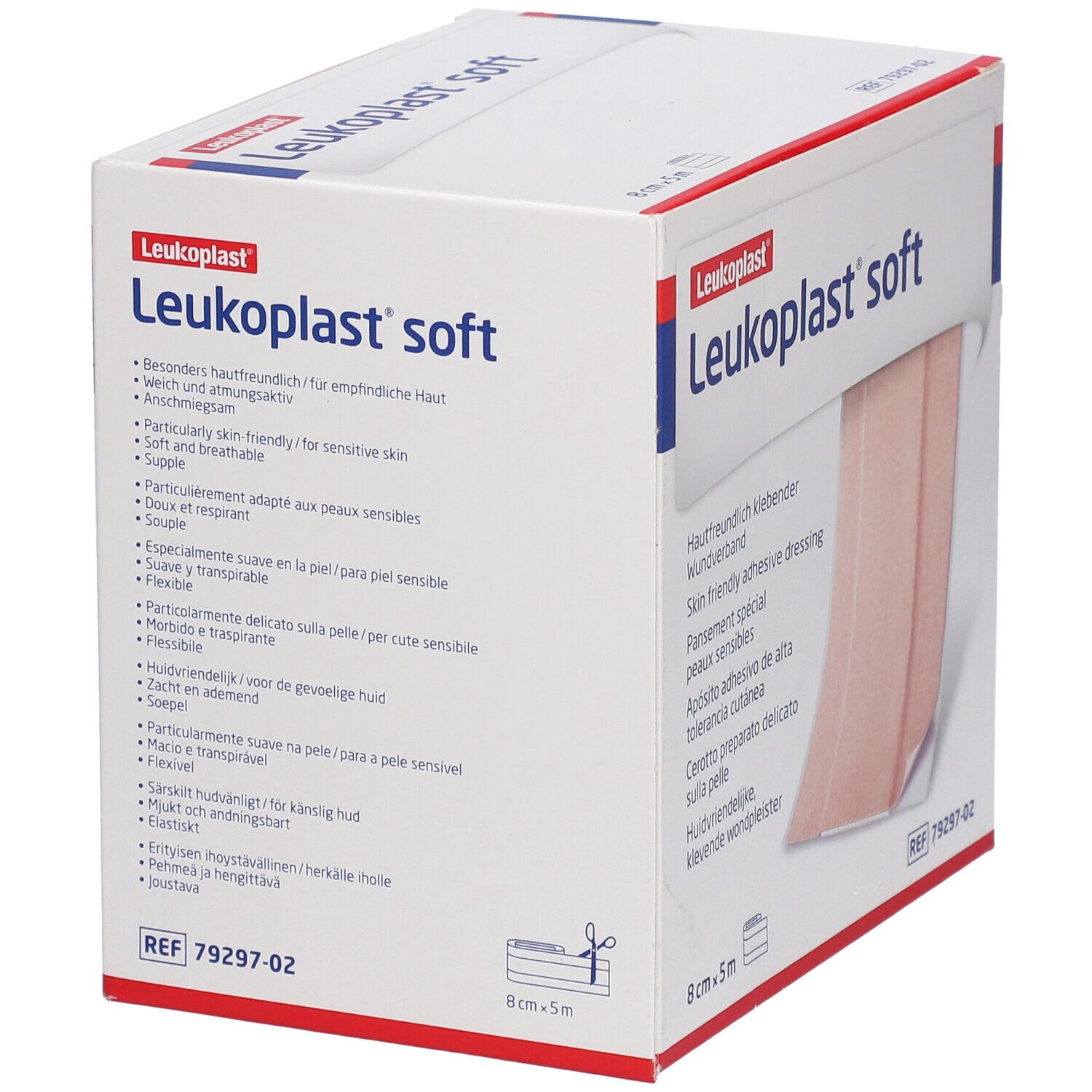 LEUKOPLAST Soft 8cmx5m Rolle