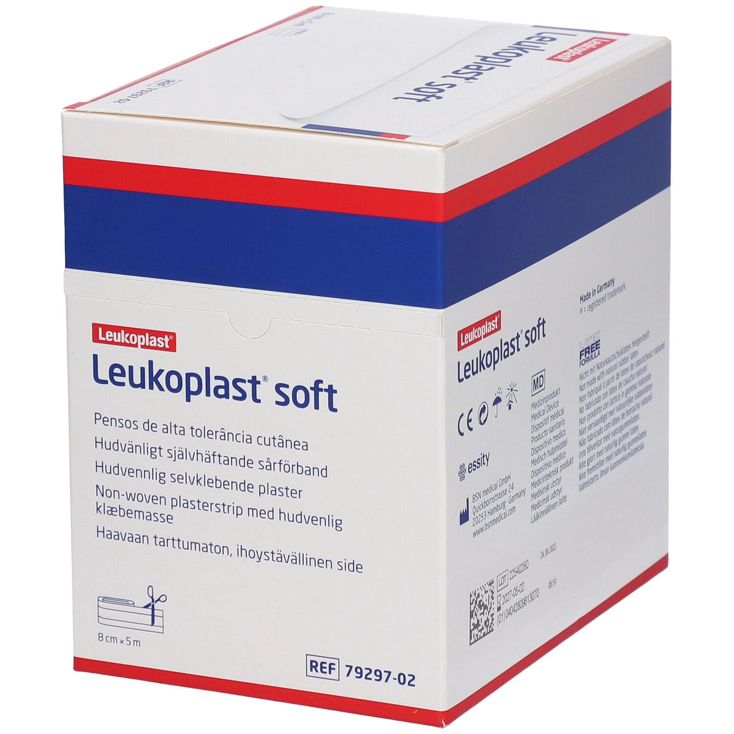 LEUKOPLAST Soft 8cmx5m Rolle