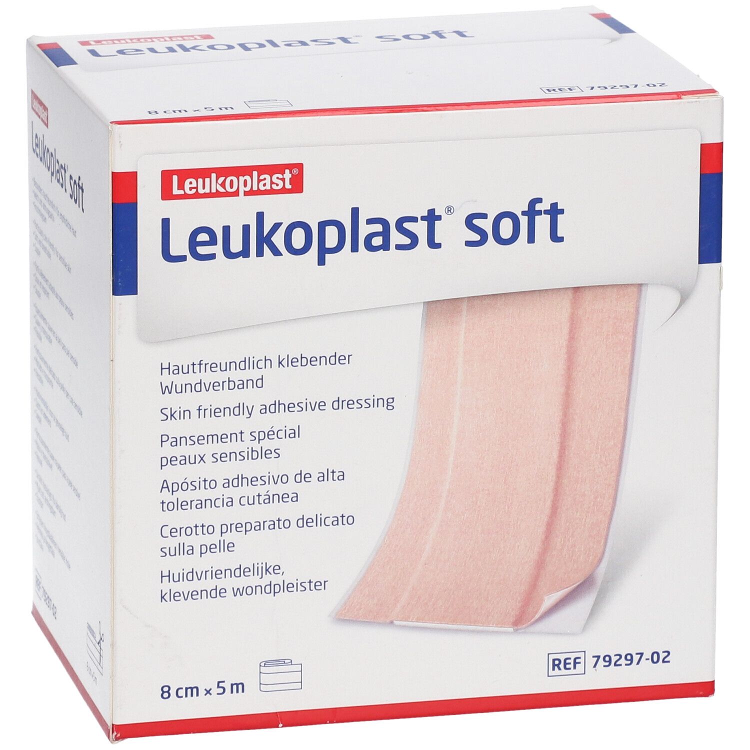 LEUKOPLAST Soft 8cmx5m Rolle