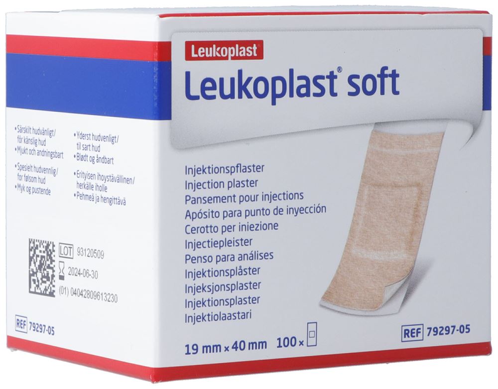 LEUKOPLAST Soft Injektionspflaster 19x40mm 100 Stk