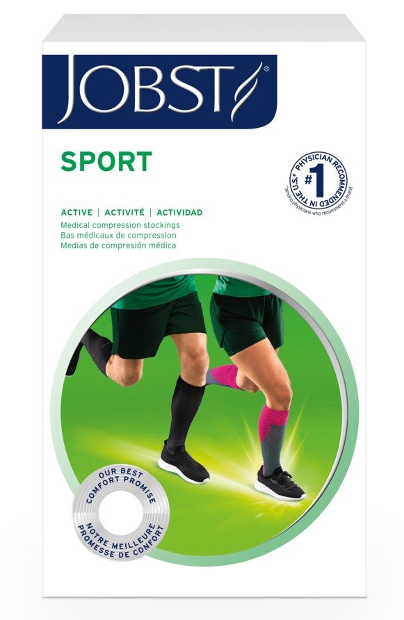 JOBST Sport Kniestrumpf 15-20mmHg XL sw 1 Paar