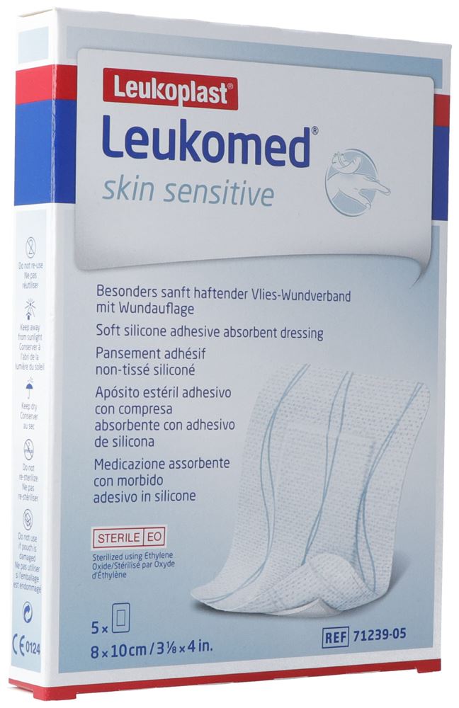LEUKOMED skin sensitive 8x10cm 5 Stk
