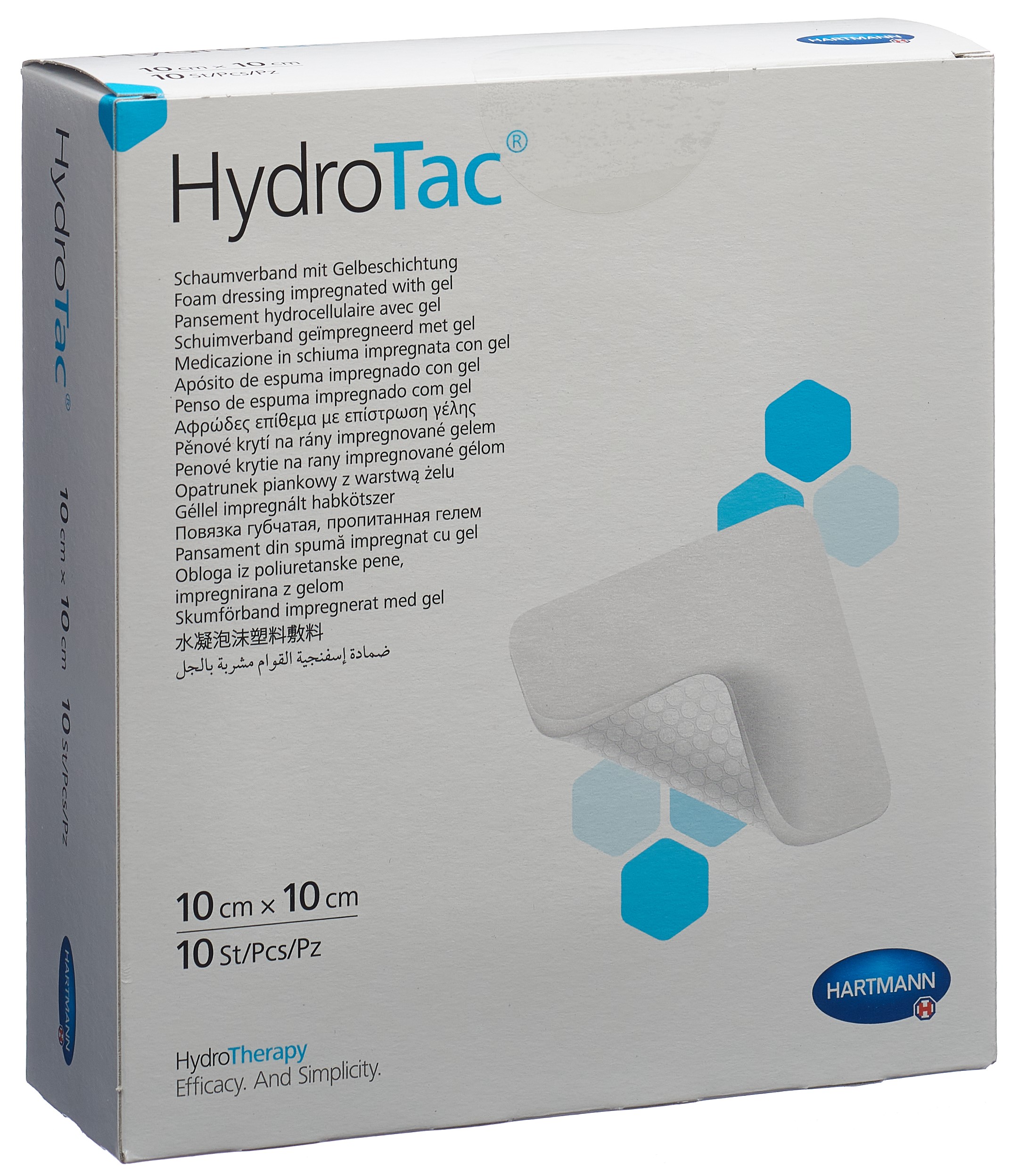 HYDROTAC pansement 10x10cm stérile 10 pce