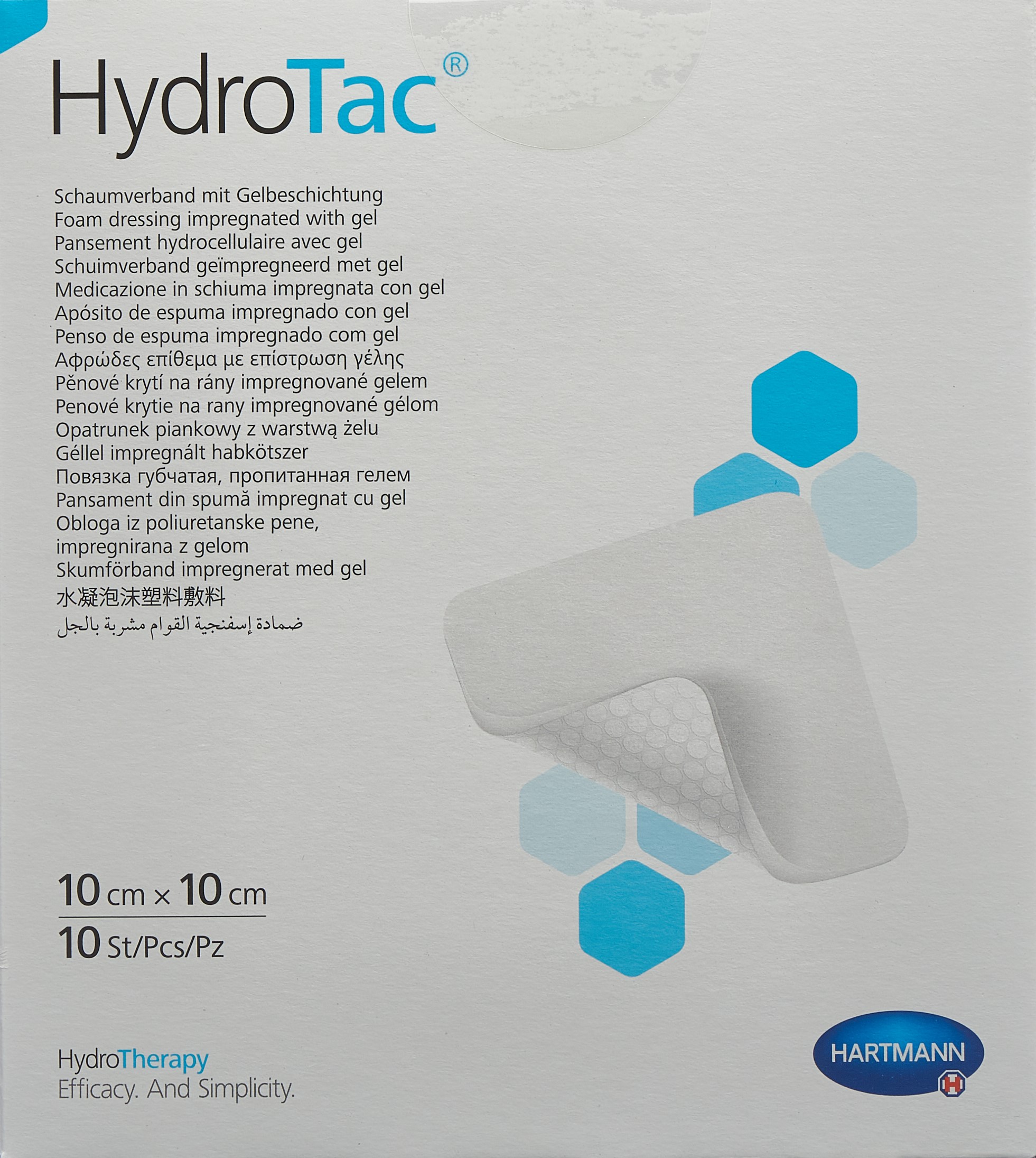 HYDROTAC pansement 10x10cm stérile 10 pce