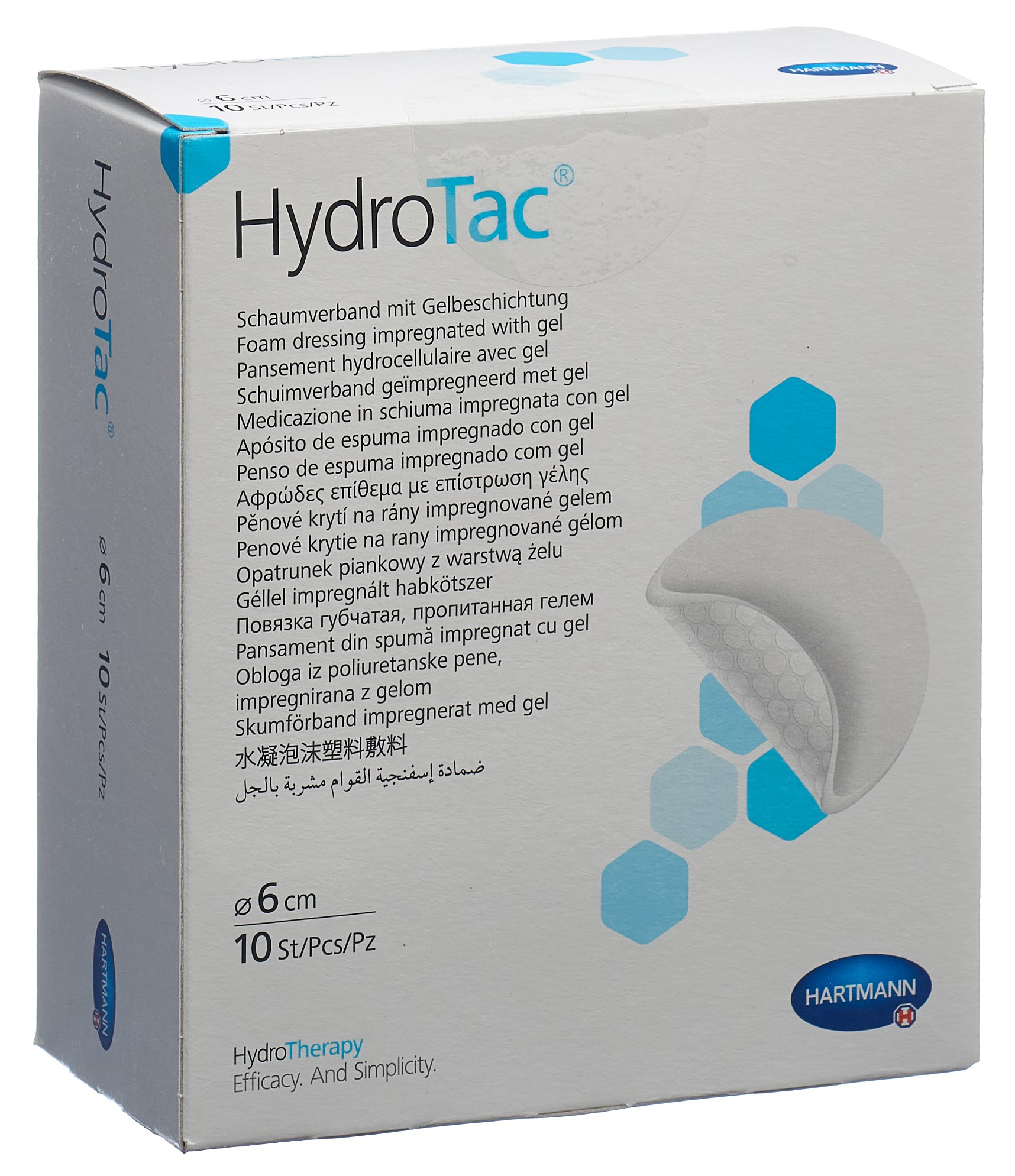 HYDROTAC pansement 6cm rond stérile 10 pce