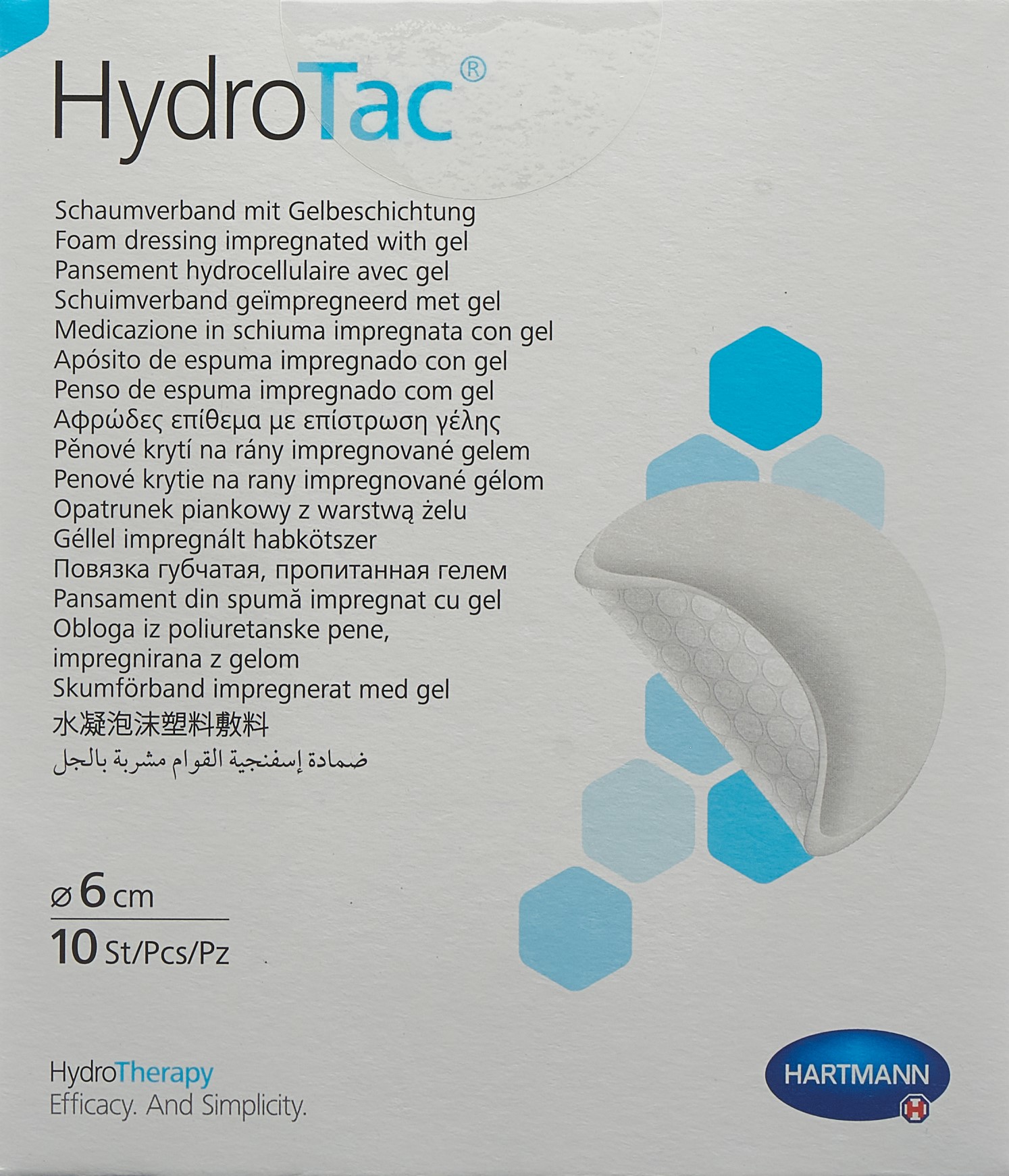 HYDROTAC pansement 6cm rond stérile 10 pce