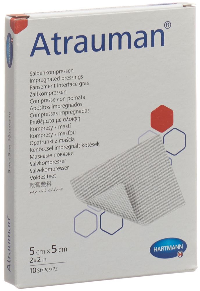 ATRAUMAN compresse onguent 5x5cm stérile 10 pce