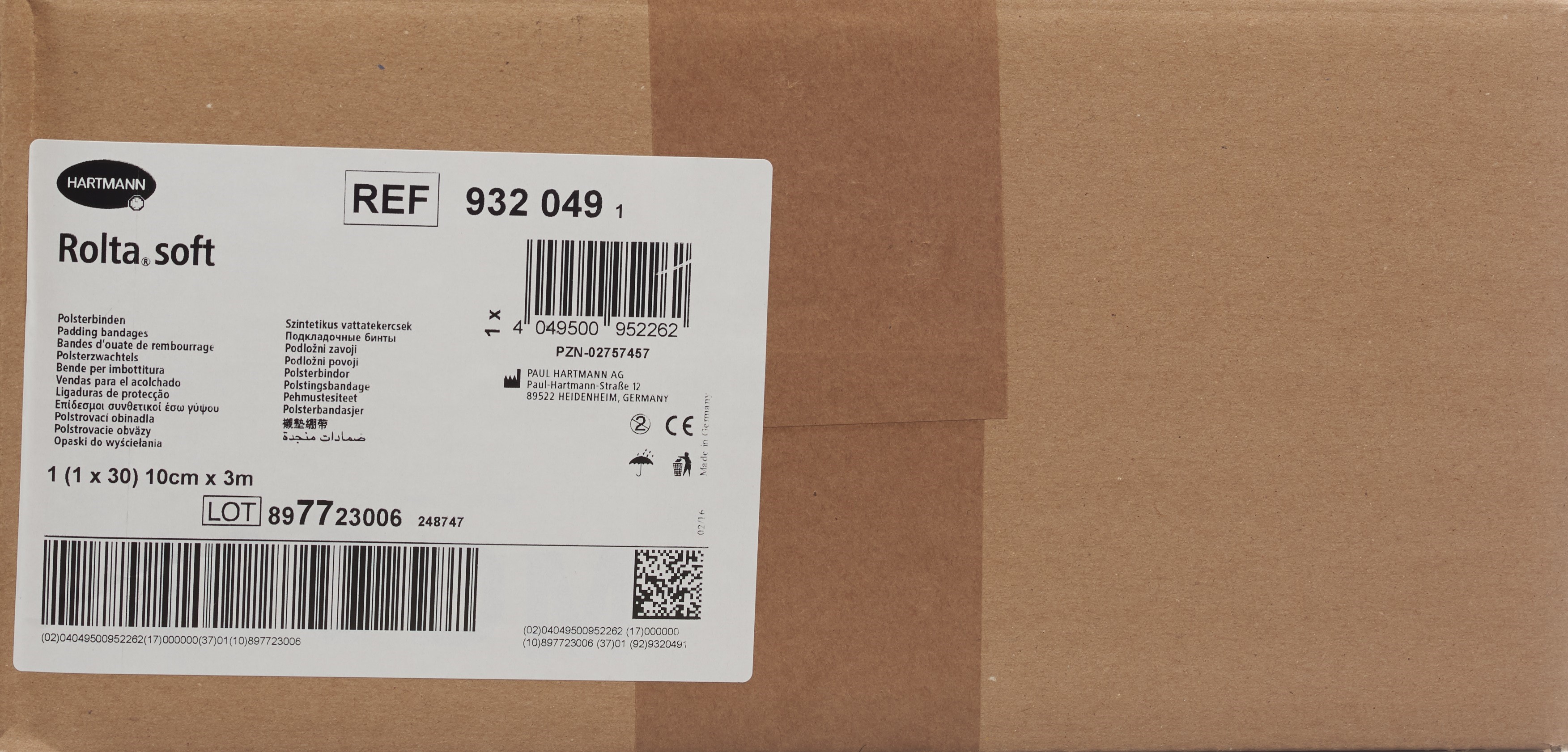 ROLTA SOFT bande ouatée 10cmx3m synthétique 30 pce