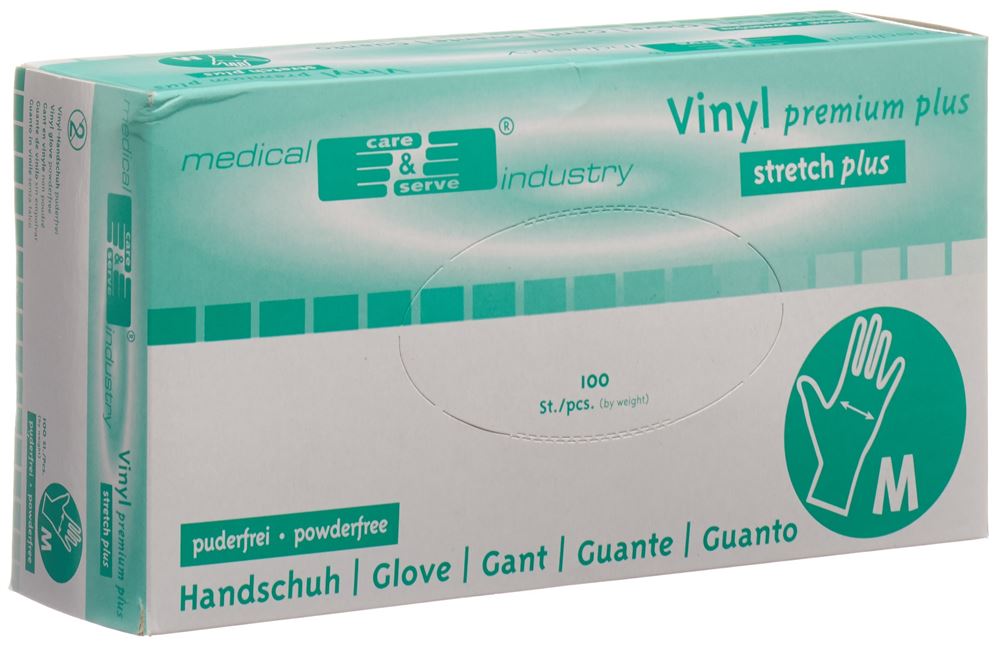 GRIBI Unters Handsch Vinyl M puderfr unst 100 Stk