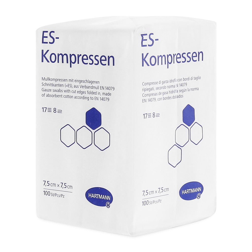 Gazekompresse IVF ES Typ 17 17-fädig unsteril (8-Fach, 7.5x7.5cm)
