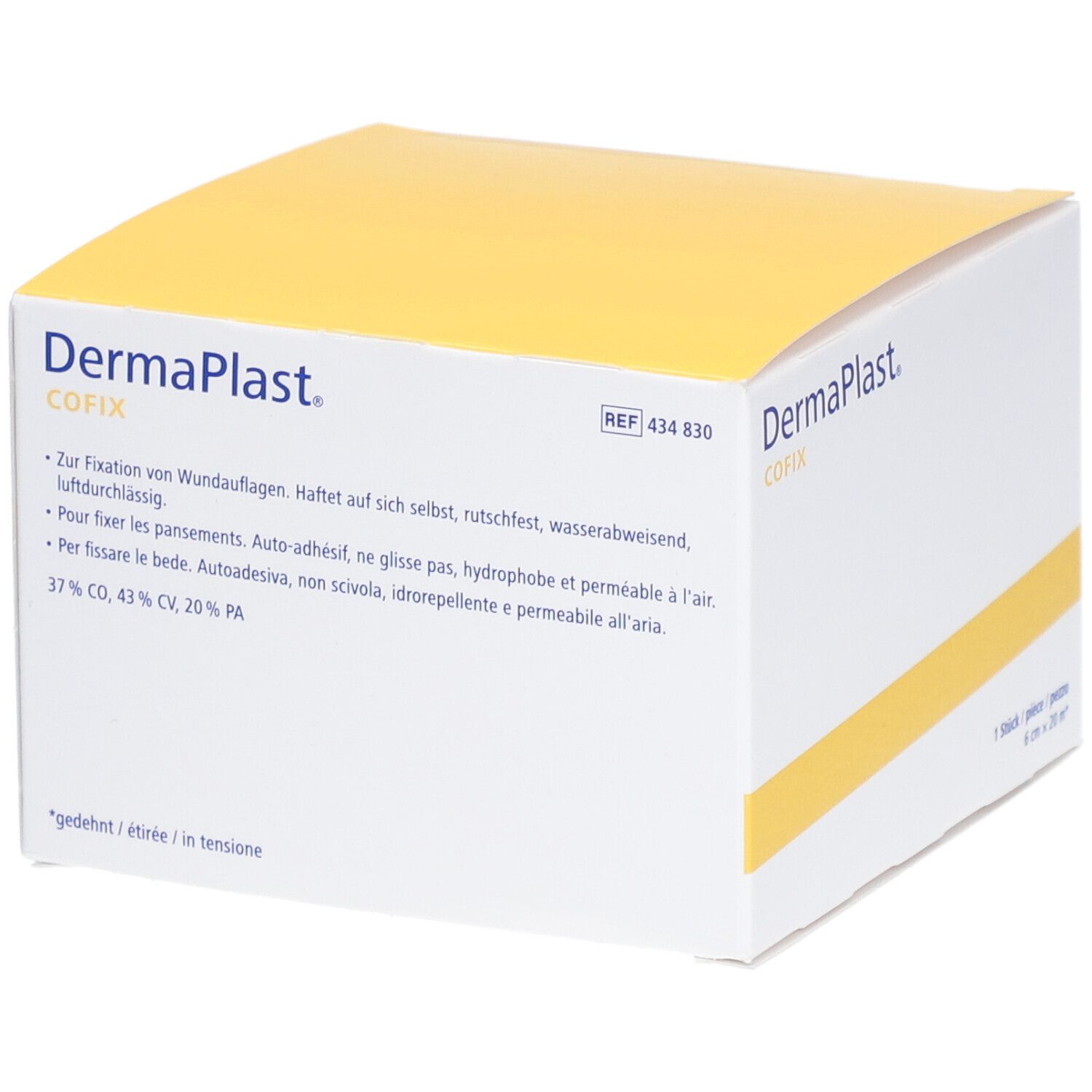 Gazebinde selbsthaftend DermaPlast Cofix weiss (6cmx20m)