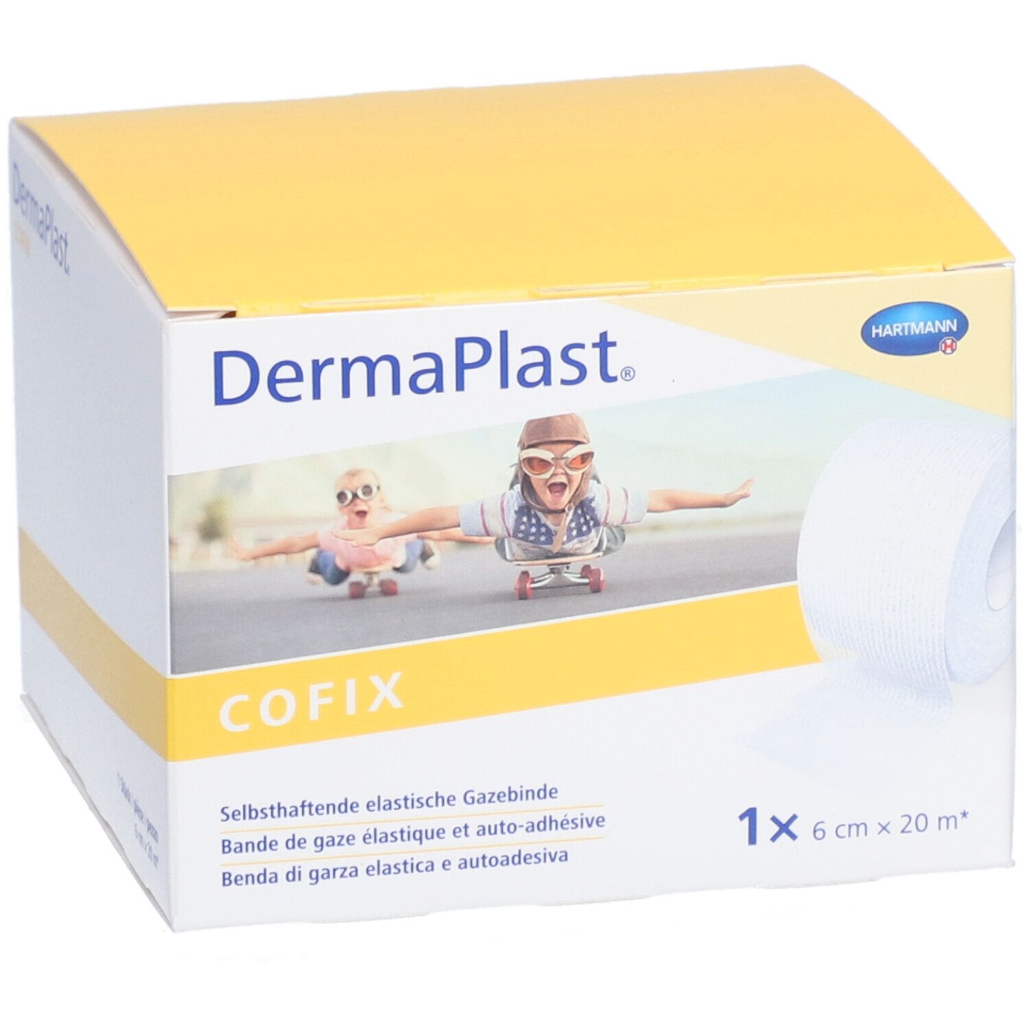 Gazebinde selbsthaftend DermaPlast Cofix weiss (6cmx20m)