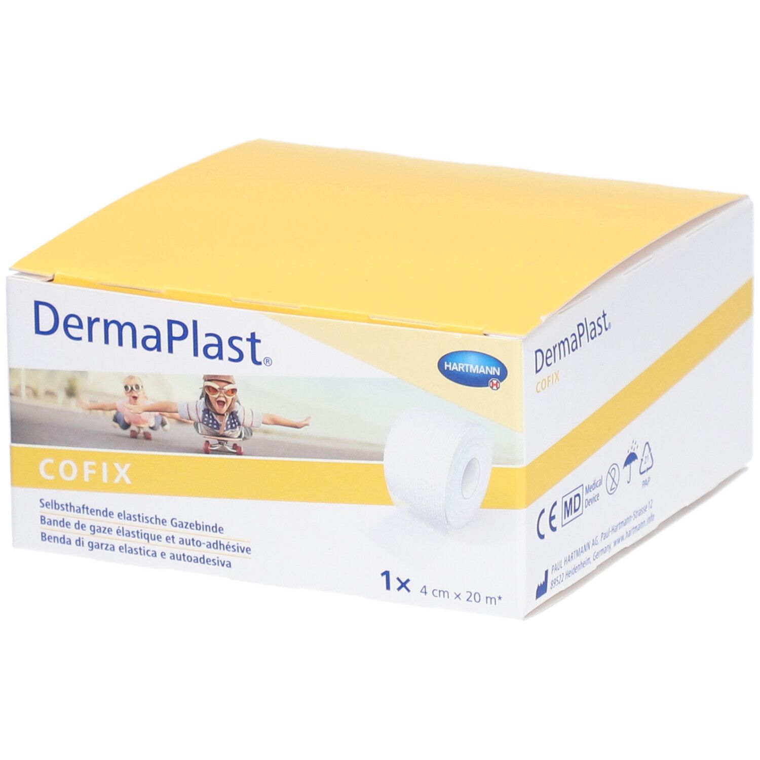 Gazebinde selbsthaftend DermaPlast Cofix weiss (4cmx20m)