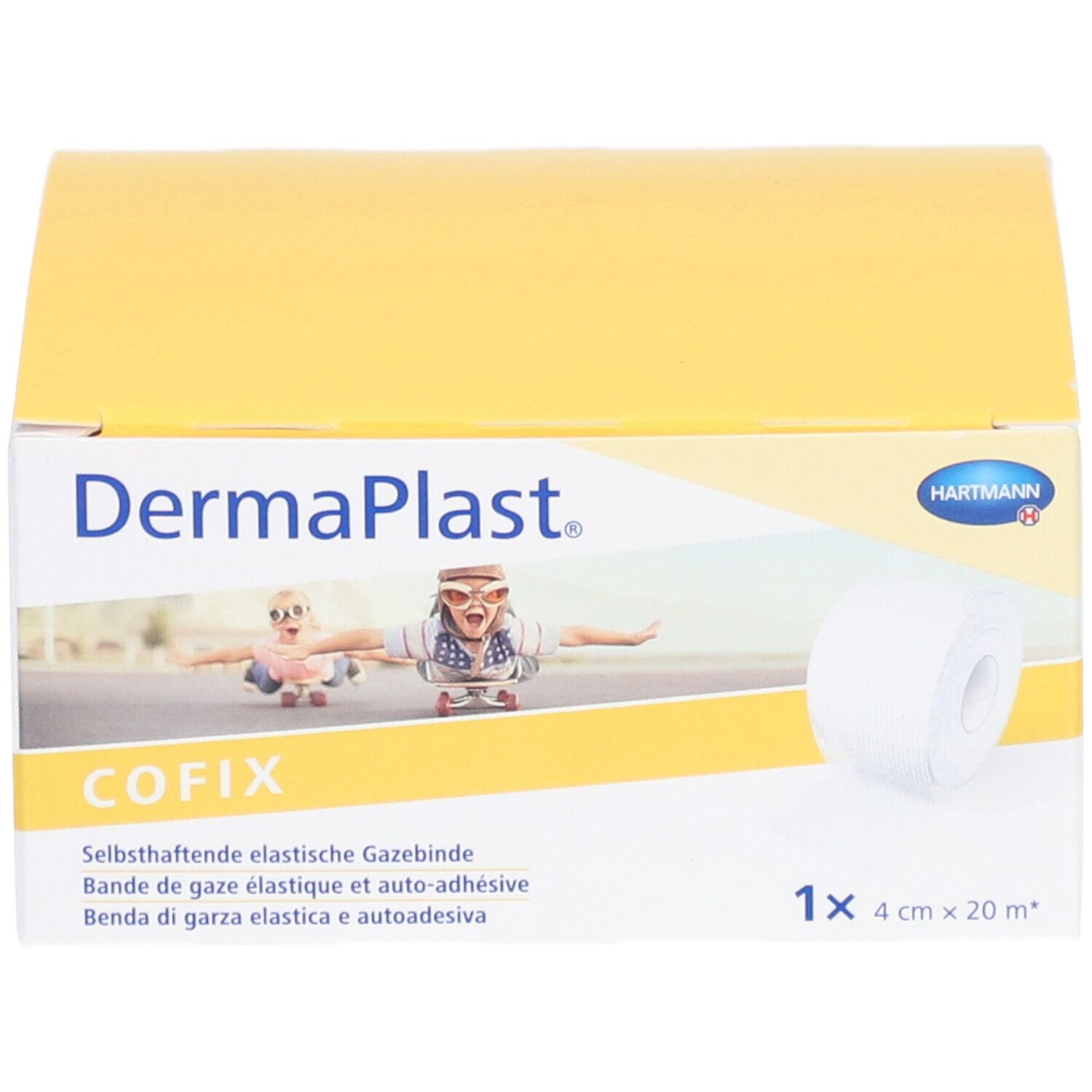 Gazebinde selbsthaftend DermaPlast Cofix weiss (4cmx20m)