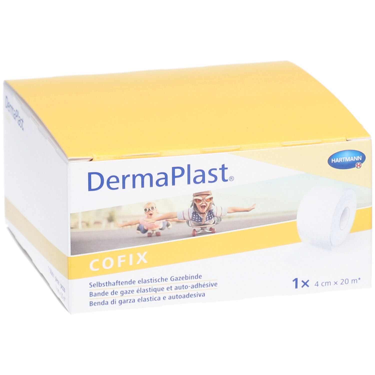 Gazebinde selbsthaftend DermaPlast Cofix weiss (4cmx20m)