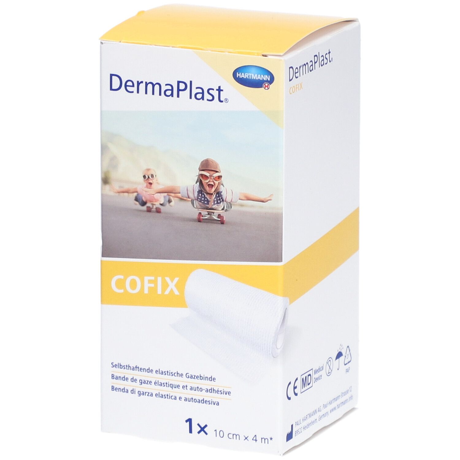 Gazebinde selbsthaftend DermaPlast Cofix weiss (10cmx4m)