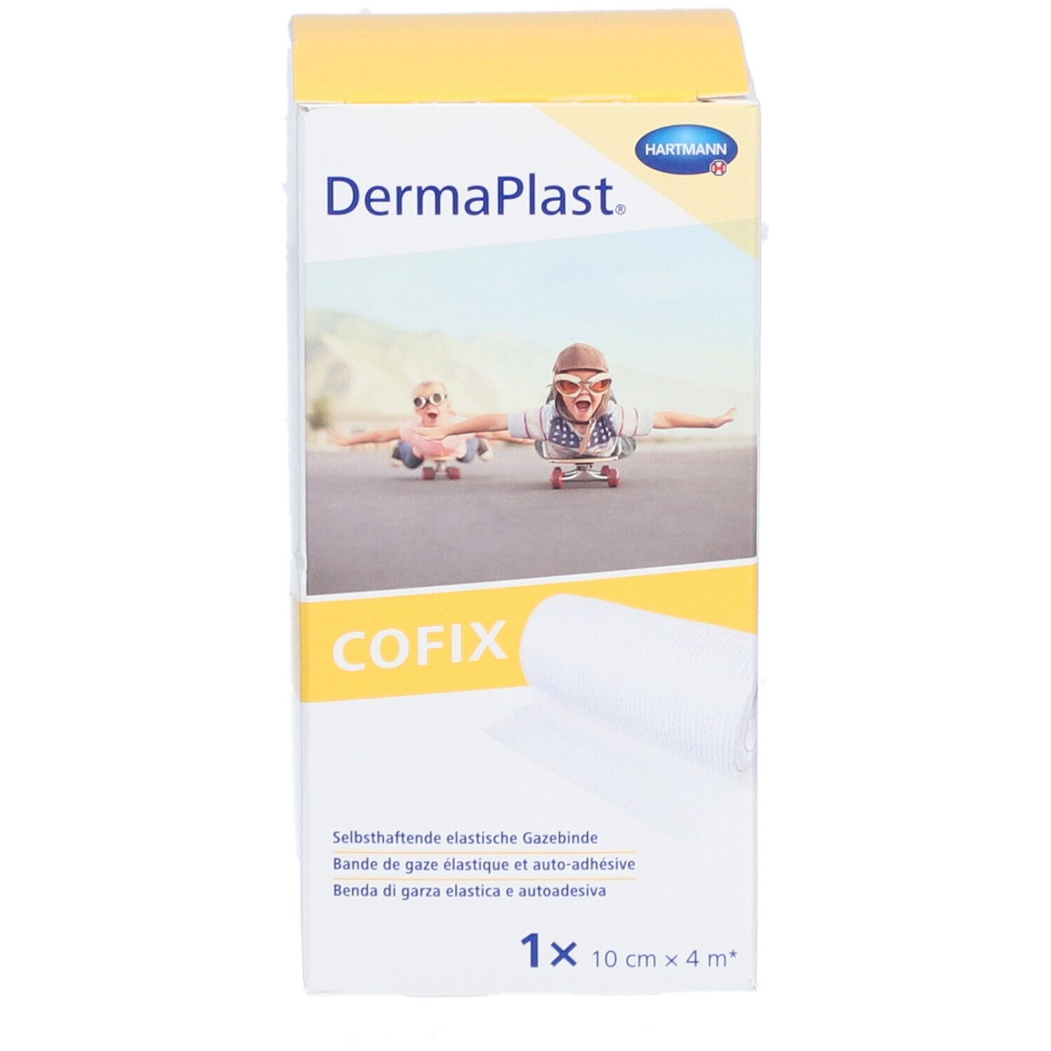 Gazebinde selbsthaftend DermaPlast Cofix weiss (10cmx4m)