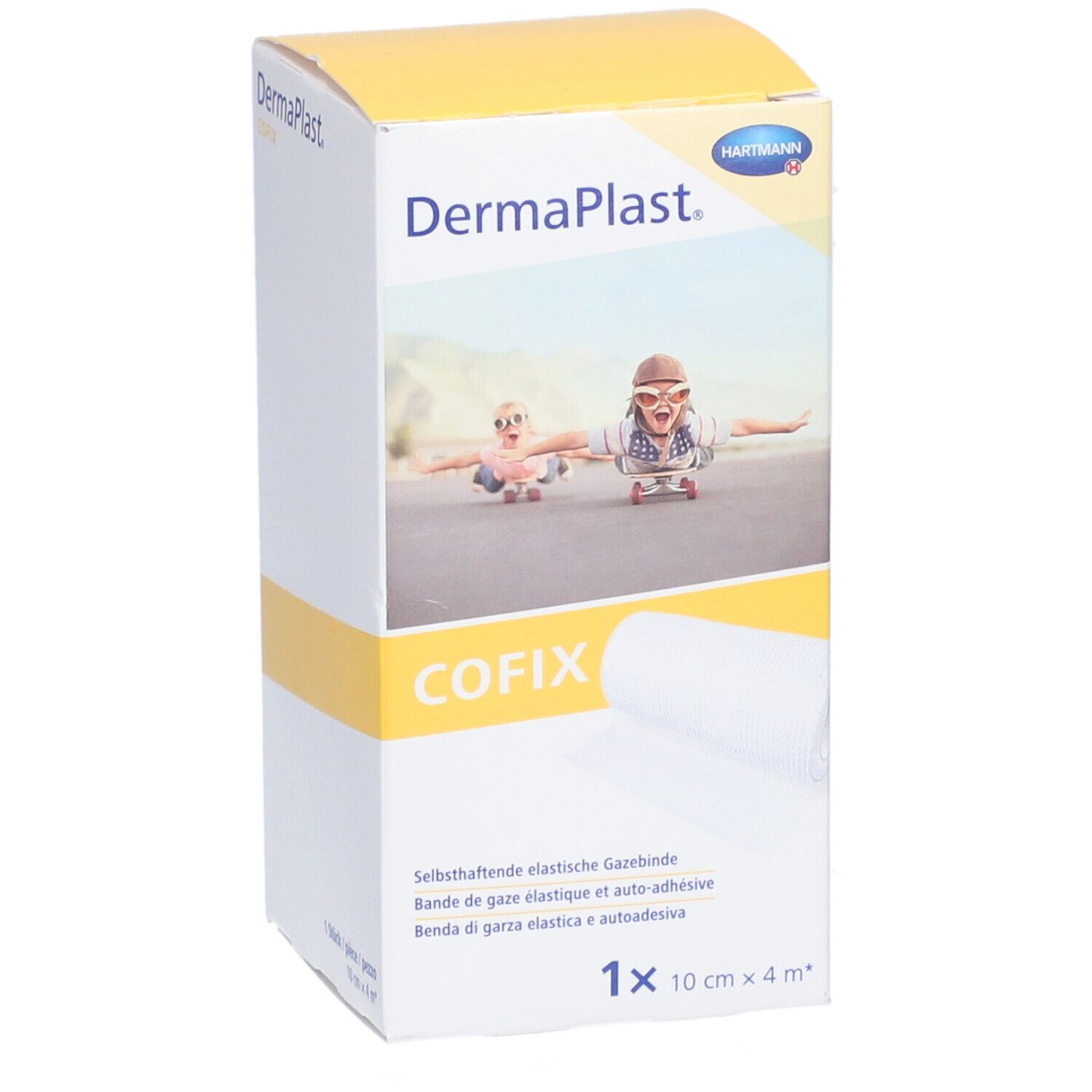 Gazebinde selbsthaftend DermaPlast Cofix weiss (10cmx4m)