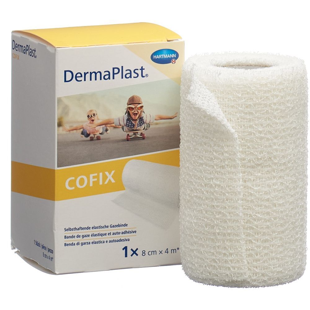Gazebinde selbsthaftend DermaPlast Cofix weiss (8cmx4m)