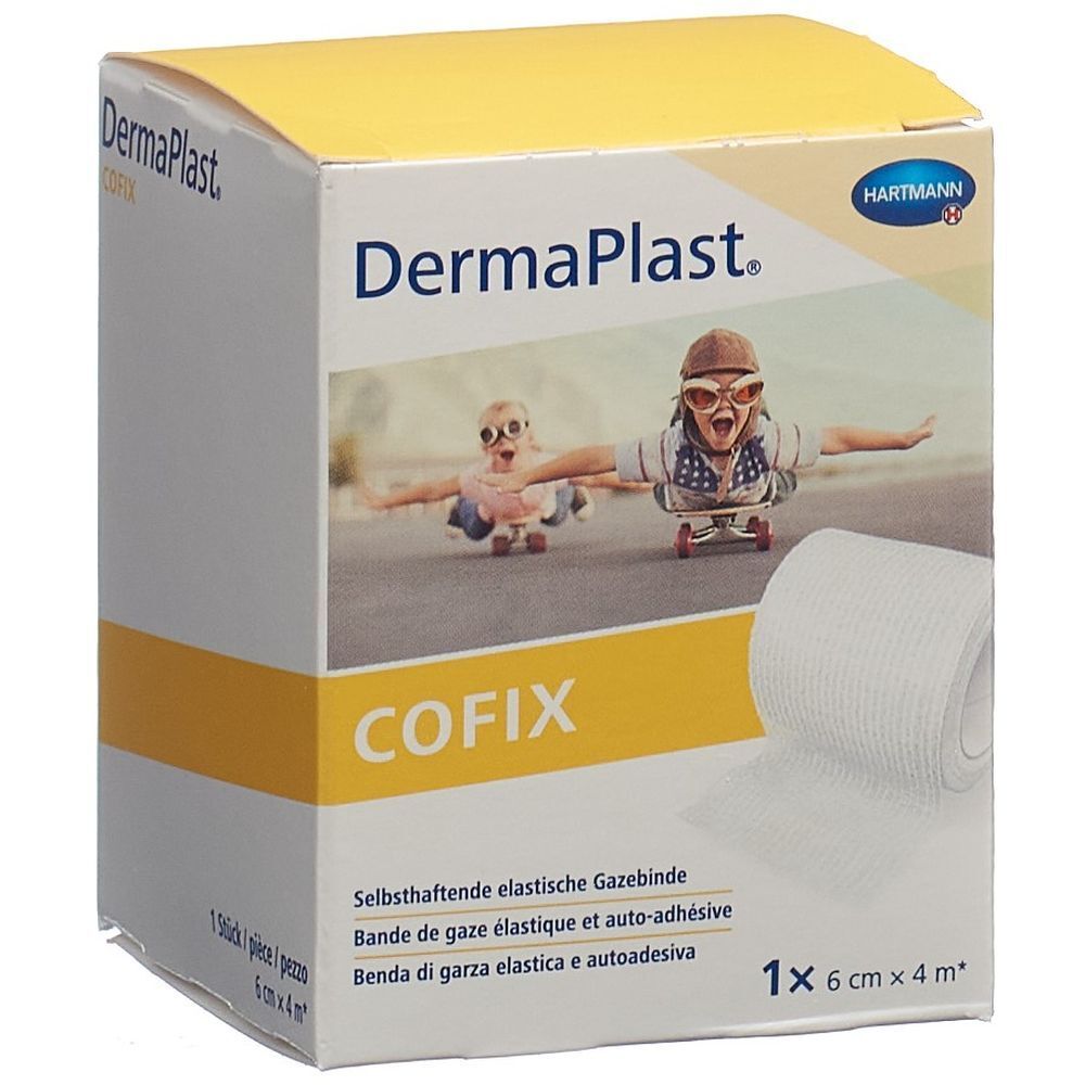 Gazebinde selbsthaftend DermaPlast Cofix weiss (6cmx4m)