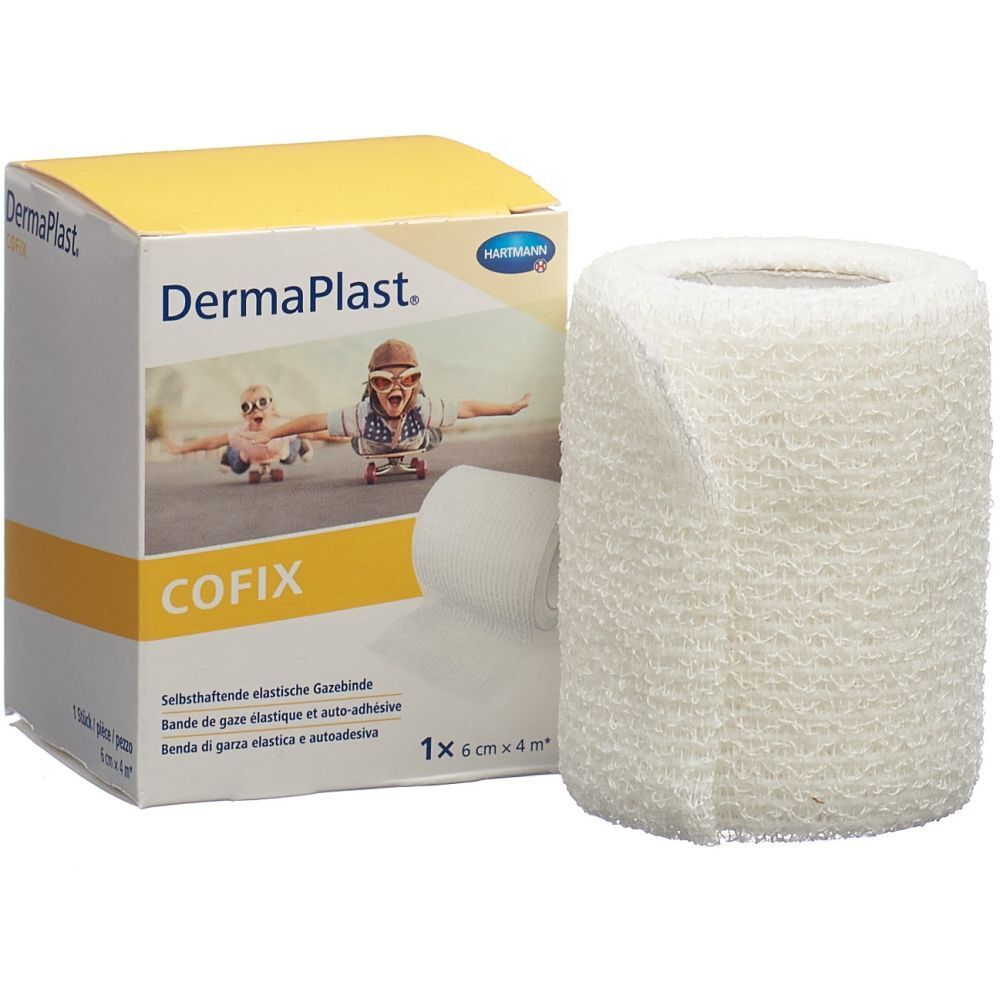 Gazebinde selbsthaftend DermaPlast Cofix weiss (6cmx4m)