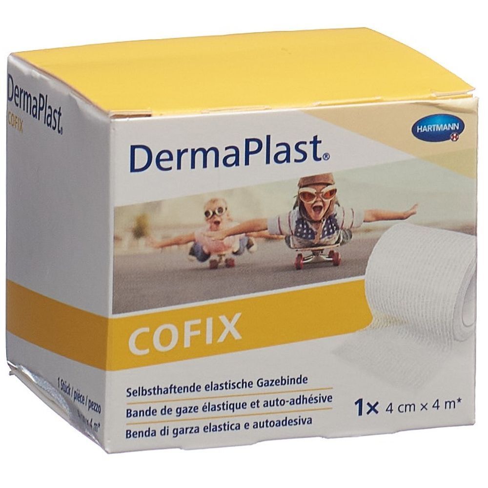 Gazebinde selbsthaftend DermaPlast Cofix weiss (4cmx4m)