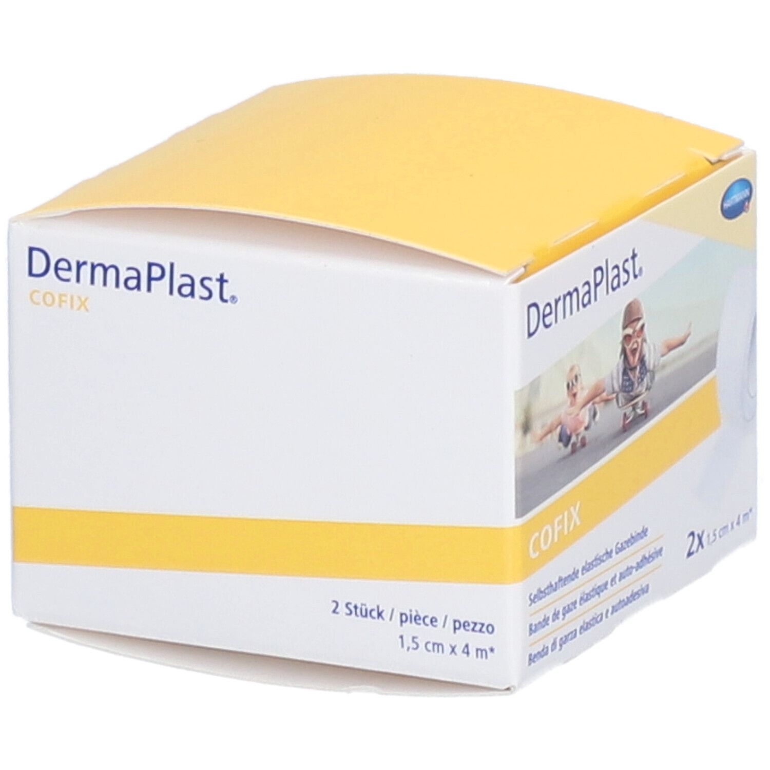 Gazebinde selbsthaftend DermaPlast Cofix weiss (1.5cmx4m)