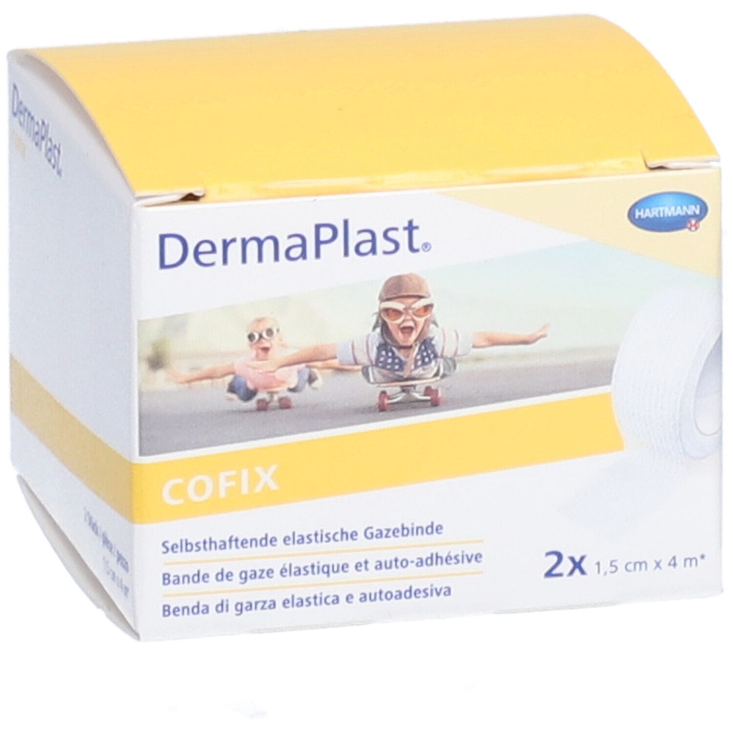 Gazebinde selbsthaftend DermaPlast Cofix weiss (1.5cmx4m)