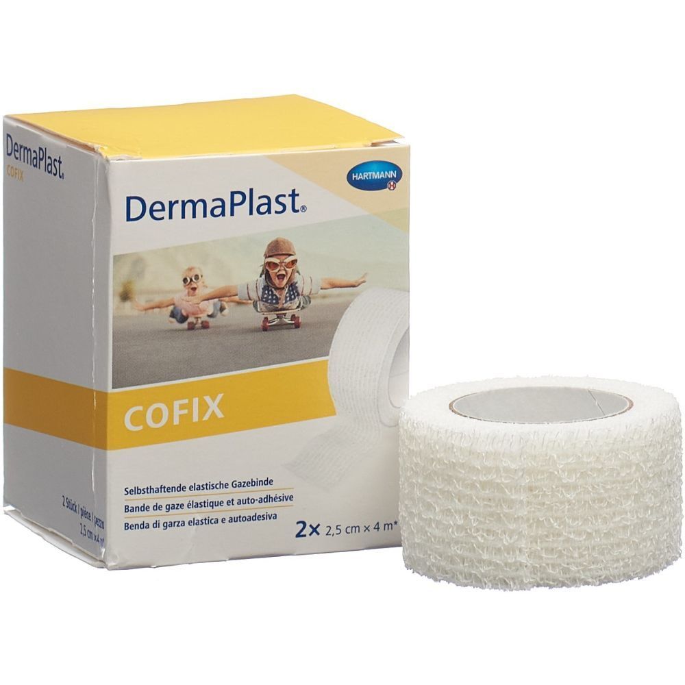 Gazebinde selbsthaftend DermaPlast Cofix weiss (2.5cmx4m)