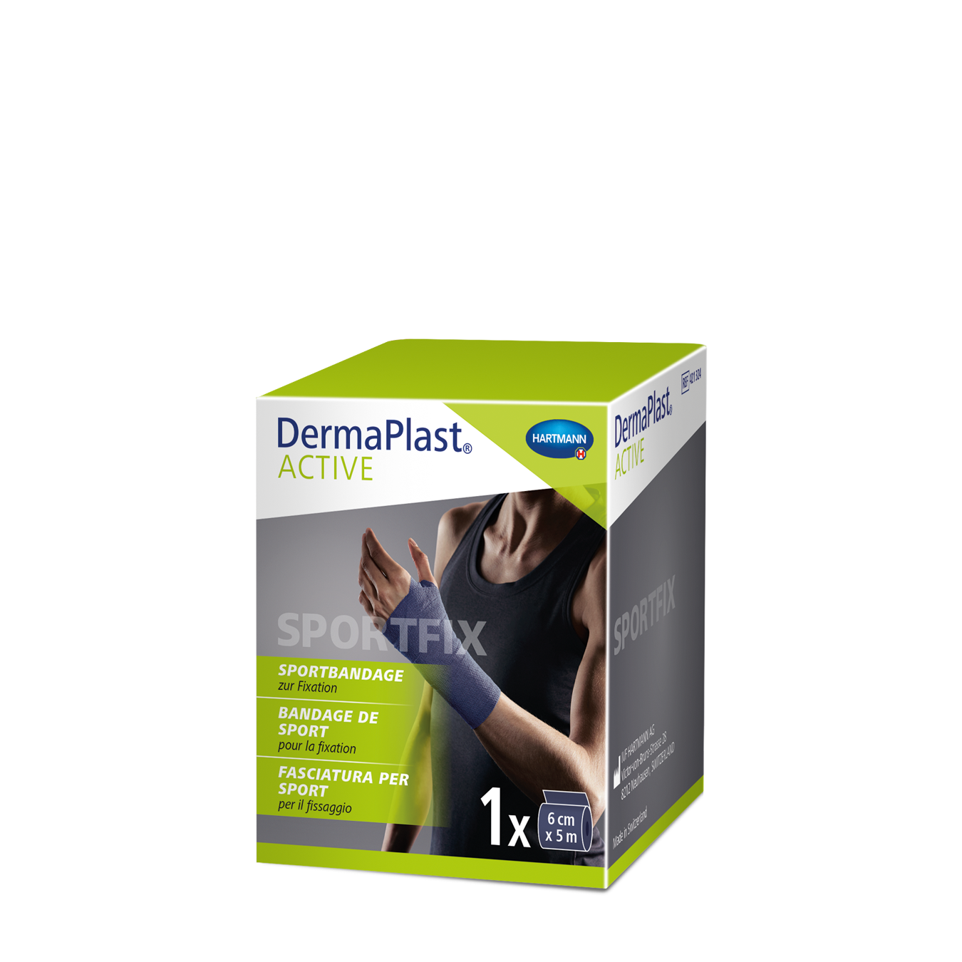 DERMAPLAST Active Sportbandage 6cmx5m blau