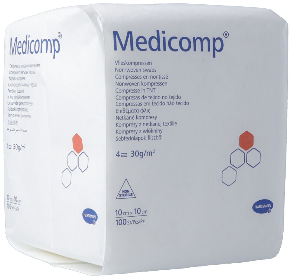 MEDICOMP 4 plis S30 10x10cm non stérile 100 pce
