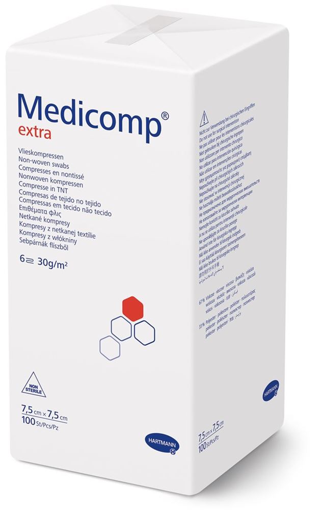 MEDICOMP Extra 6 fach S30 7.5x7.5cm unster 100 Stk