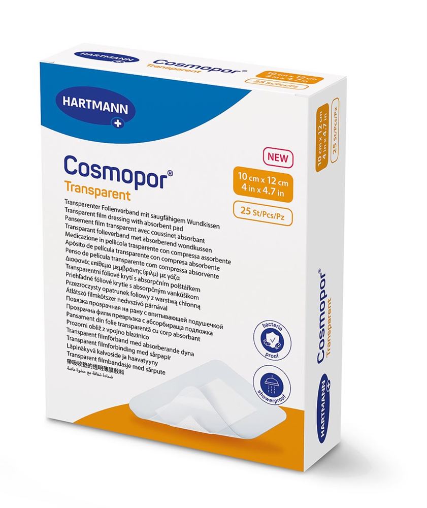 COSMOPOR transparent 10x12cm steril 25 Stk