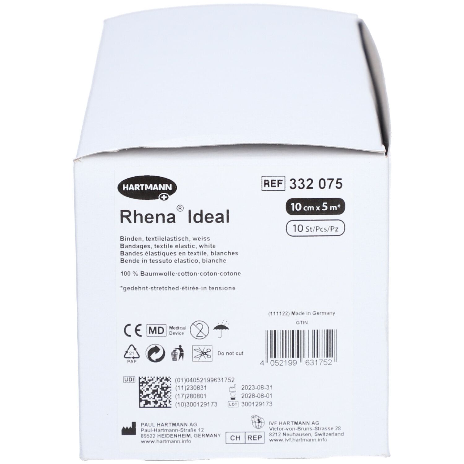 RHENA Ideal Elastische Binde 10cmx5m wei n 10 Stk