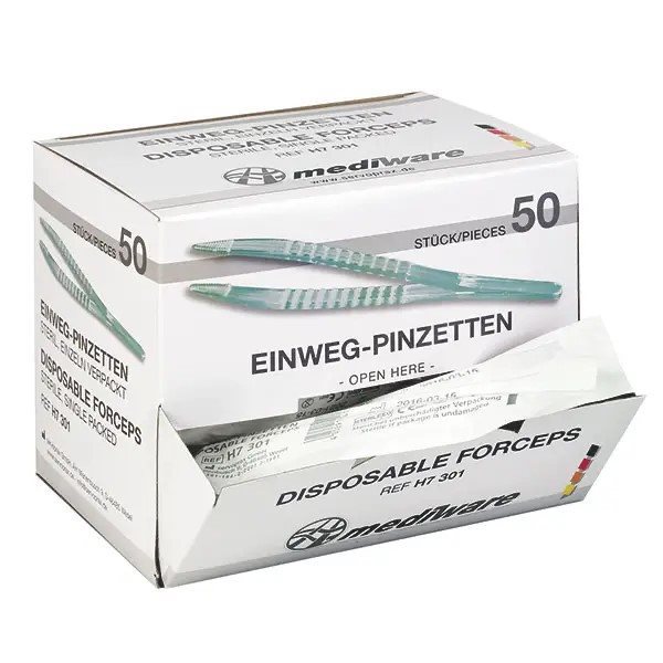 SERVOPRAX Einmalpinzette 12.5cm ana st tran 50 Stk