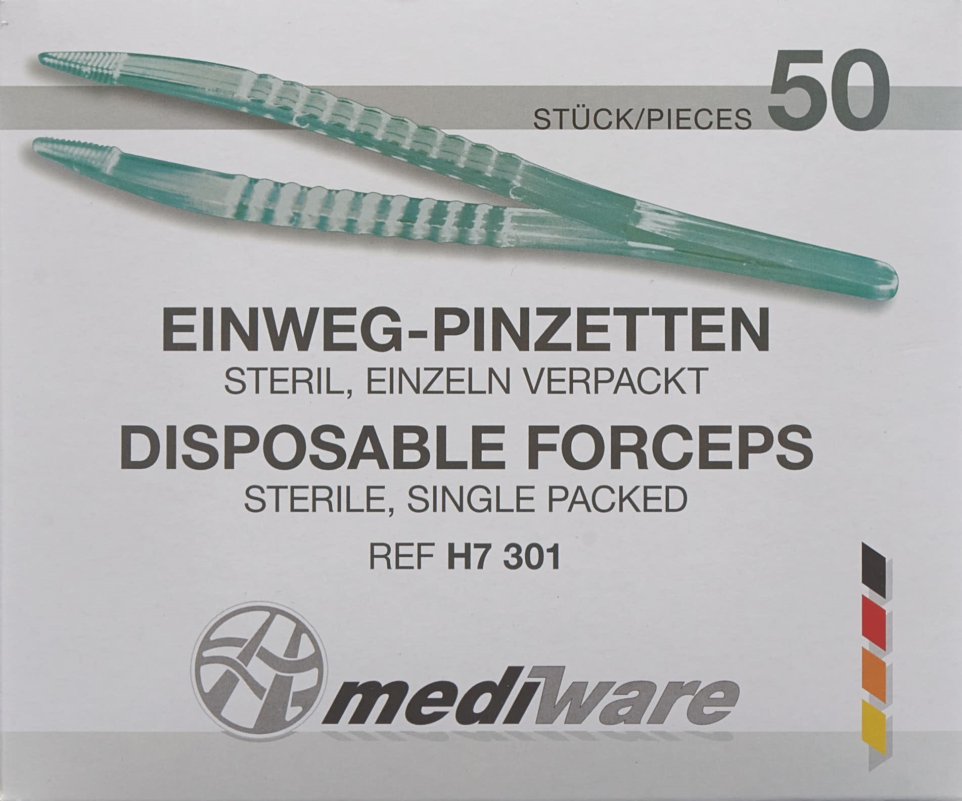 SERVOPRAX Einmalpinzette 12.5cm ana st tran 50 Stk