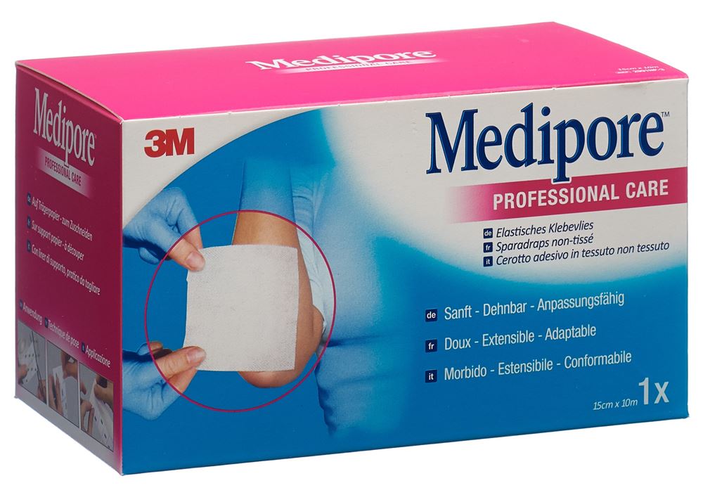 3M MEDIPORE Fixationsvlies 15cmx10m Liner Rolle
