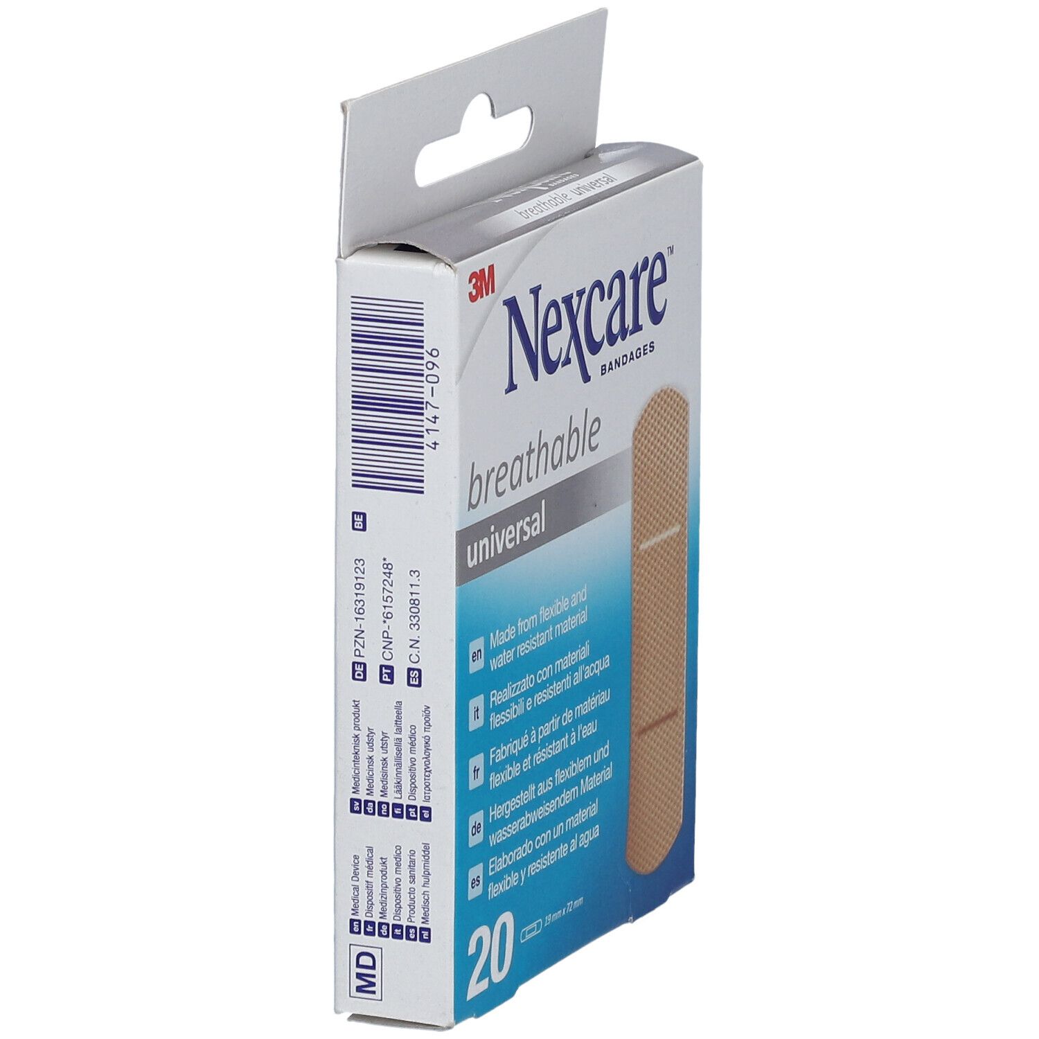 3M NEXCARE Breathable univer Pflast 19x72mm 20 Stk