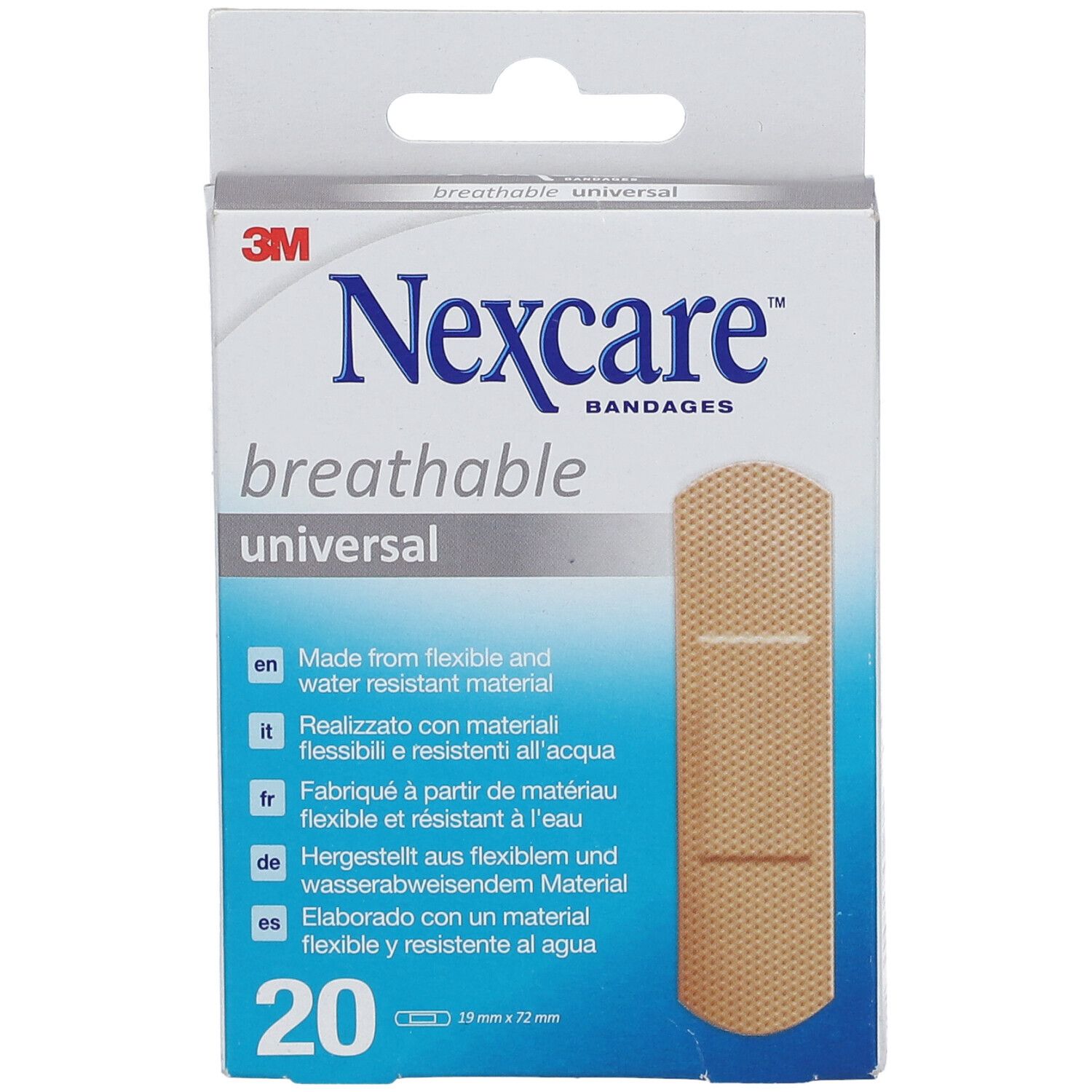 3M NEXCARE Breathable univer Pflast 19x72mm 20 Stk
