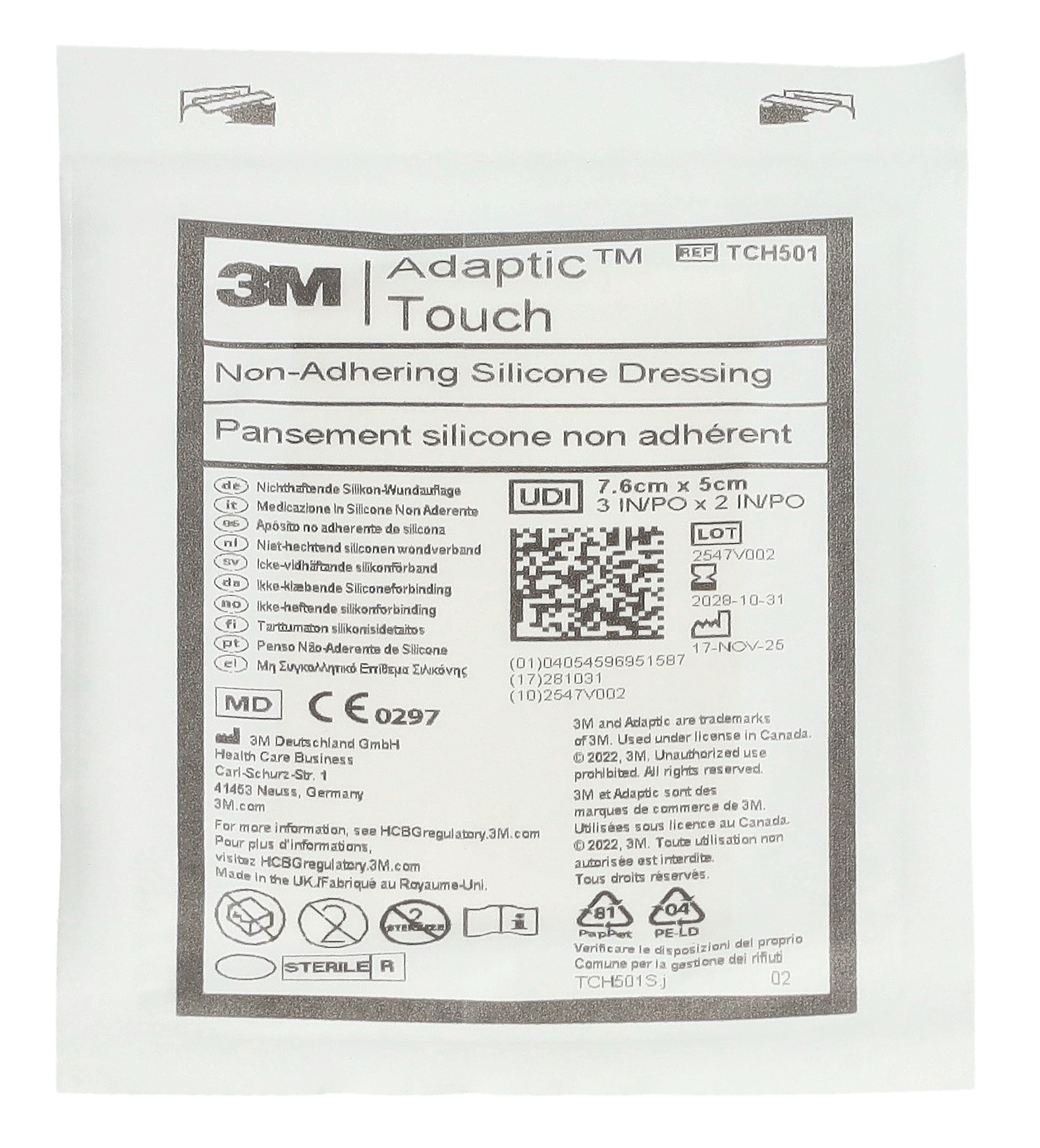 ADAPTIC TOUCH Wunddistanzgitter 5x7.6cm 10 Stk