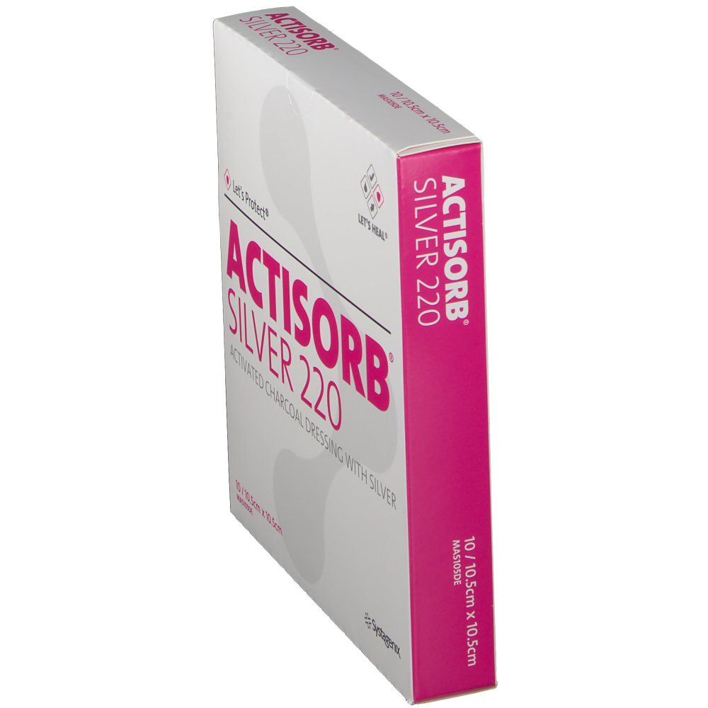 ACTISORB SILVER 220 Kohleverb 10.5x10.5cm 10 Stk