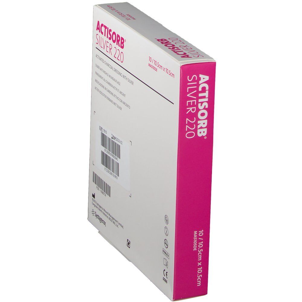 ACTISORB SILVER 220 Kohleverb 10.5x10.5cm 10 Stk