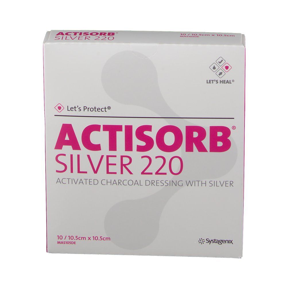 ACTISORB SILVER 220 Kohleverb 10.5x10.5cm 10 Stk
