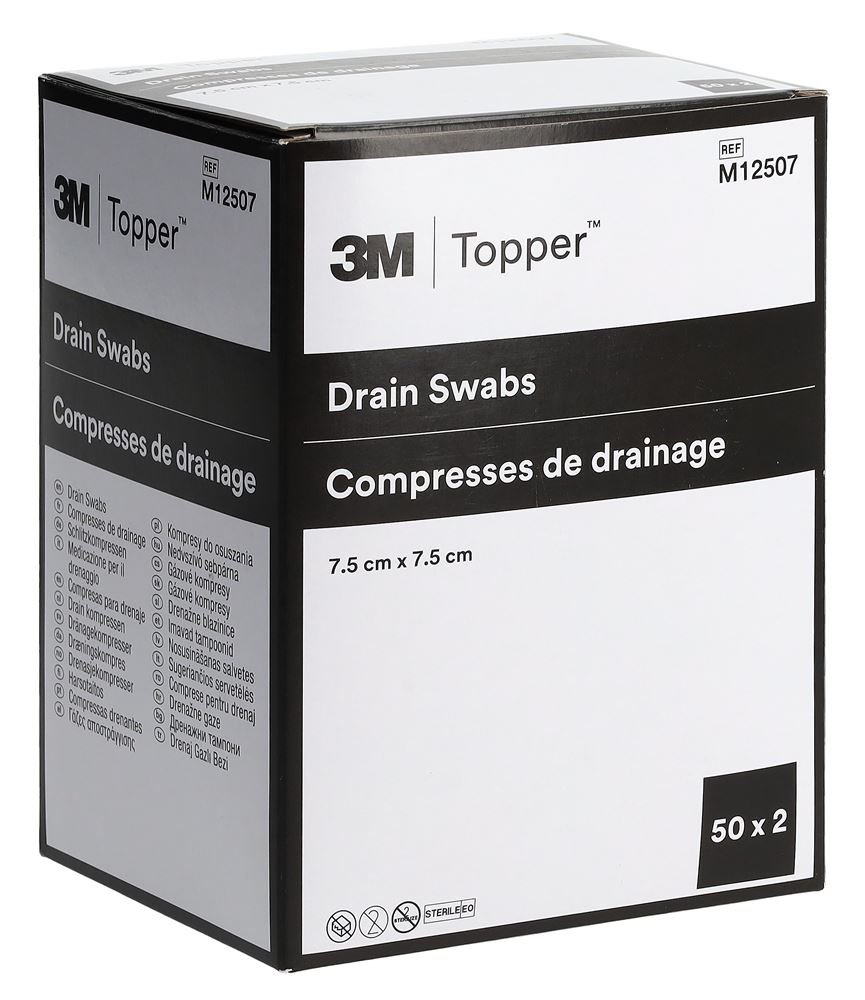 TOPPER Schlitzkompr 7.5x7.5cm steril 2 Btl 50 Stk