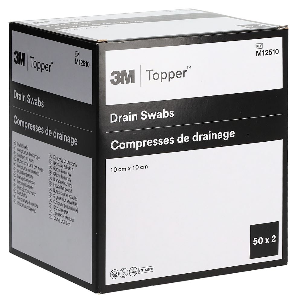 TOPPER Schlitzkompr 10x10cm steril 50 Btl 2 Stk