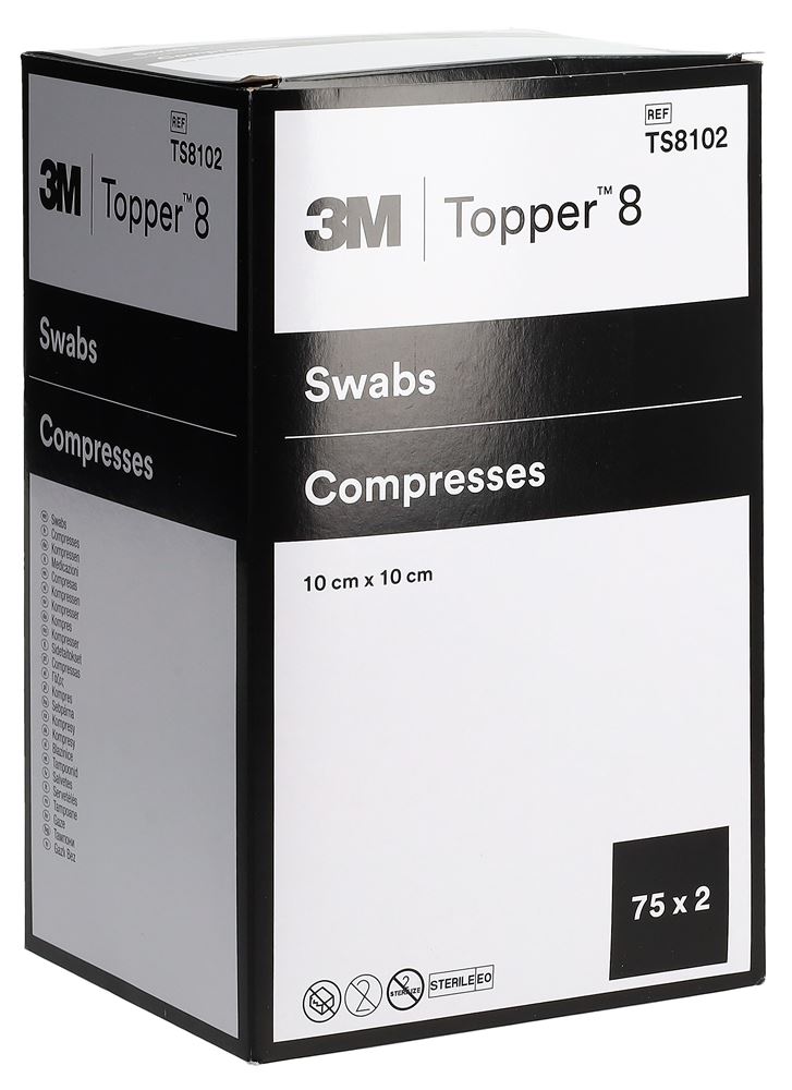TOPPER 8 NW Kompr 10x10cm ster 150 Stk