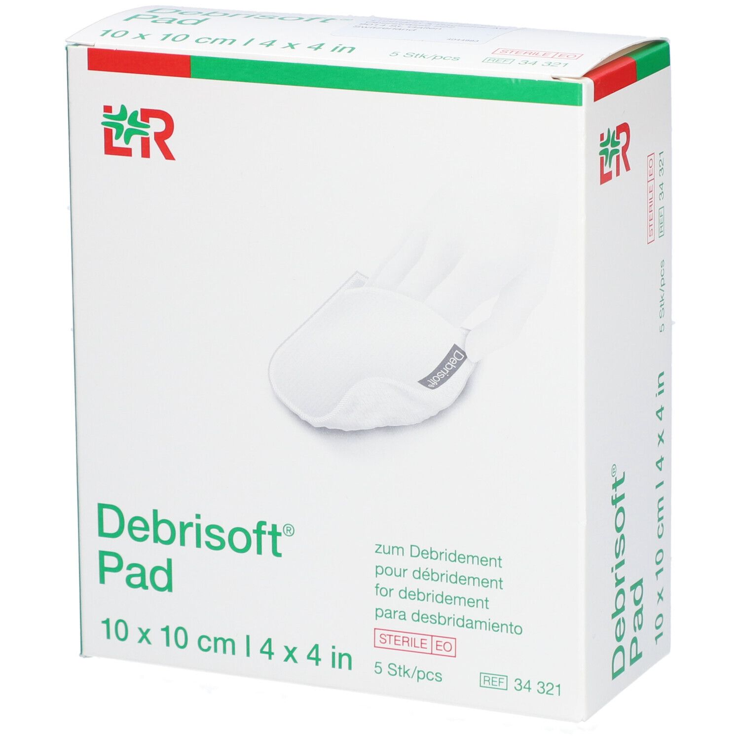 Pad zum Debridement Debrisoft 10x10cm